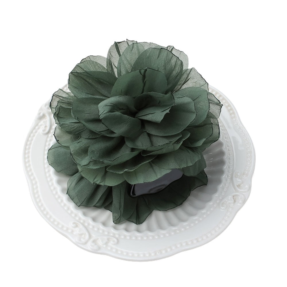 Flower hair grab clip flower hair accessories fabric juan gauze lightweight ladies hairpin back head hairpin