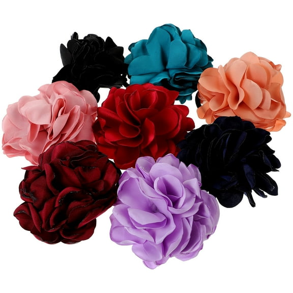 Flower hair ties 8pcs Elastic Hair Ties Flower Hair Rope Hair Band Girls Hair Accessories