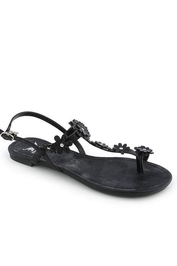 Flower-inspired Toe RingBoho Vegan Leather Sandals Women's SIZE 6.5