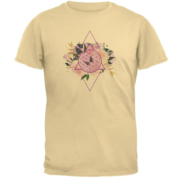 Flower of Life Watercolor Geometric Mens T Shirt
