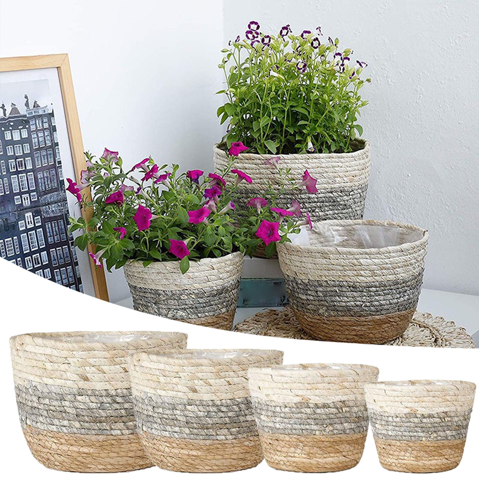 Flower for outside Large Wooden Flower Pot Frames Potted Large Vase for