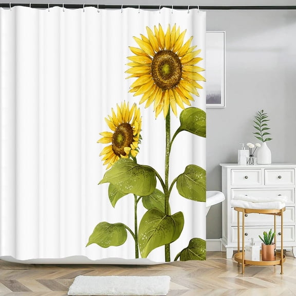 Flower pattern bathroom curtain floral printed shower curtain waterproof polyester fabric bath curtain for bathroom home decor