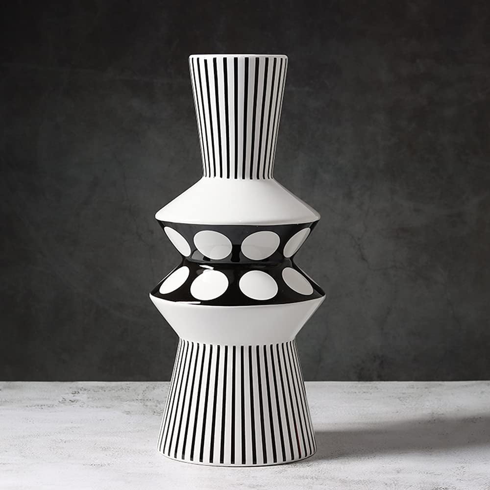 Black And White Flower Vase Black And White Flower Vase