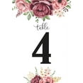 thumbnail image 1 of Flower with Leaves 100 Pcs Table Number Cardss Wedding Ceramony Engagement Events Parties Birthday With Head Table 4x6 Inch, 1 of 3