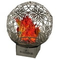 thumbnail image 1 of FlowerHouse: Bonfireball Fire Pit - 24" Lotus - Base & Flower Pattern Cover, Stainless Steel, Portable Fire Pit, Outdoor Décor, Patio, Backyard, Beach, 1 of 7