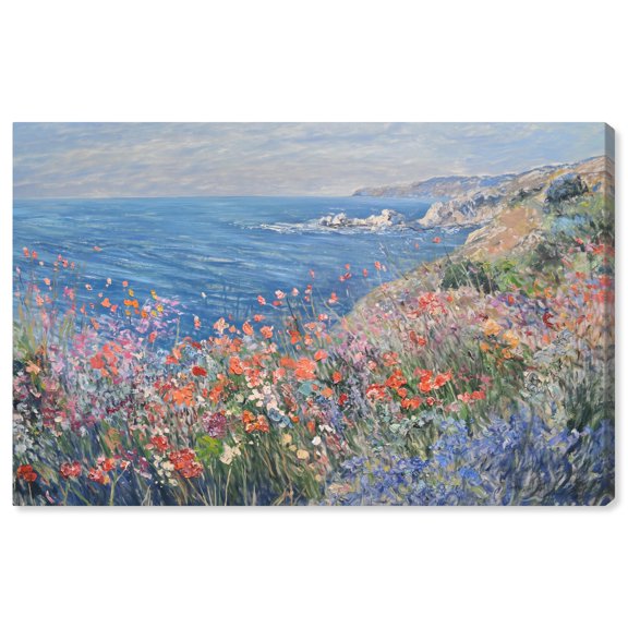 Flowered Edge Canvas Classic Floral Art by Art Remedy, Gallery Wrapped, 24" x 16"
