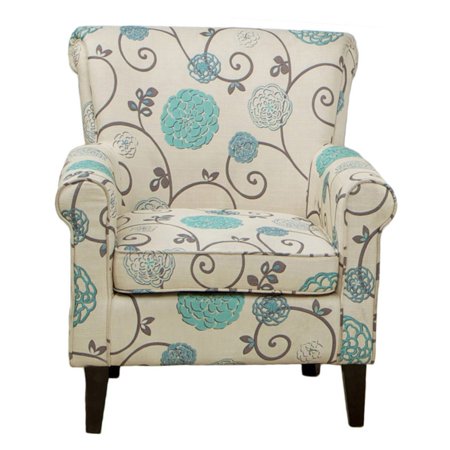 Flowered Fabric Club Chair