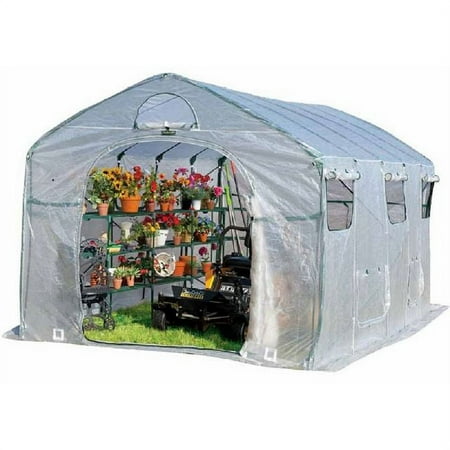 Flowerhouse 8'L x 9'W x 15'H Easy Pop-Up FarmHouse Greenhouse