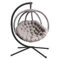 thumbnail image 1 of FlowerHouse FHOV100-SAND Hanging Ball Chair w/ Stand - Overland Sand, 1 of 5