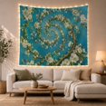 thumbnail image 1 of Flowering Branches in a Spiral, Calming Watercolor for Flower Lovers, Spring Botanical Decor, Housewarming Gift, Tapestry Wall Hanging for Bedroom and Living Room, 1 of 6