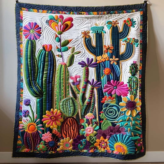 Flowering Cactus Quilted Blanket - Walmart.com