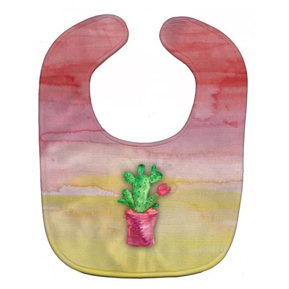 Flowering Cactus Watercolor Baby Bib