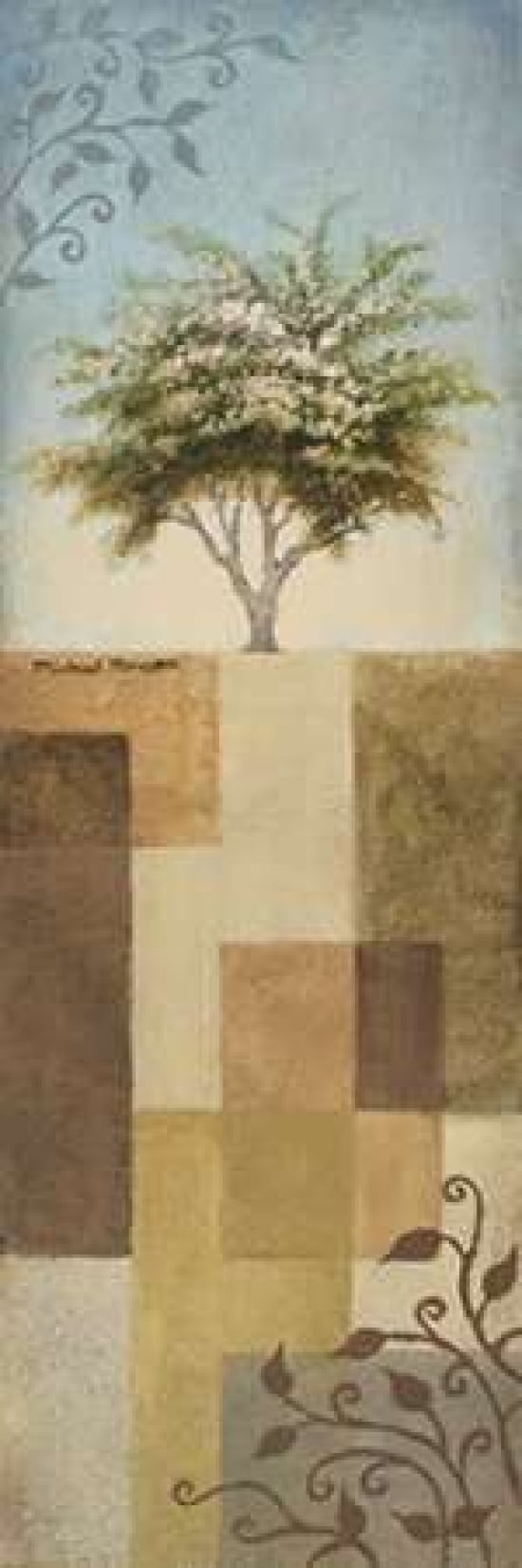 Flowering Crab Tree Canvas Art - Michael Marcon (12 x 36)