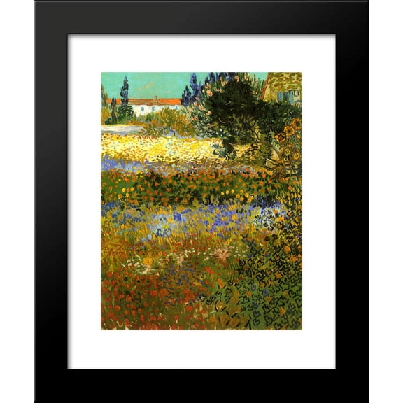 Flowering Garden 20x24 Framed Art Print by Vincent van Gogh