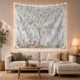 thumbnail image 1 of Flowering Tree in a Pale Cream Woodland Meadow, Whimsical Vintage for Animal Lovers, Forest Home Decor, Housewarming Gift, Tapestry Wall Hanging for Bedroom and Dorm, 1 of 7