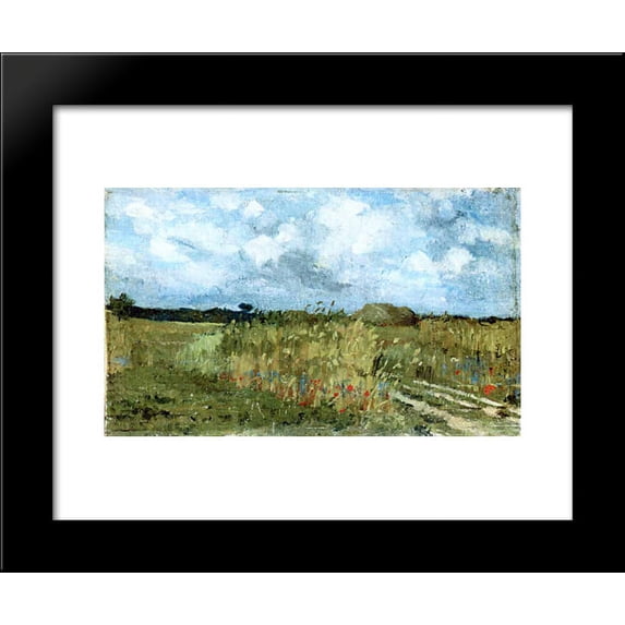 Flowering field 20x24 Framed Art Print by Ion Andreescu