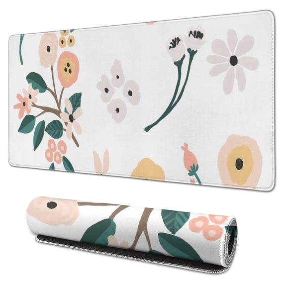 Flowerlet Mousepad Gaming Pad Mouse Waterproof No Slip for Office Home Work Gaming Gift Tables Mouse Pad Rubber Base Mousepad with Stitched Edges 35.4x15.7inches