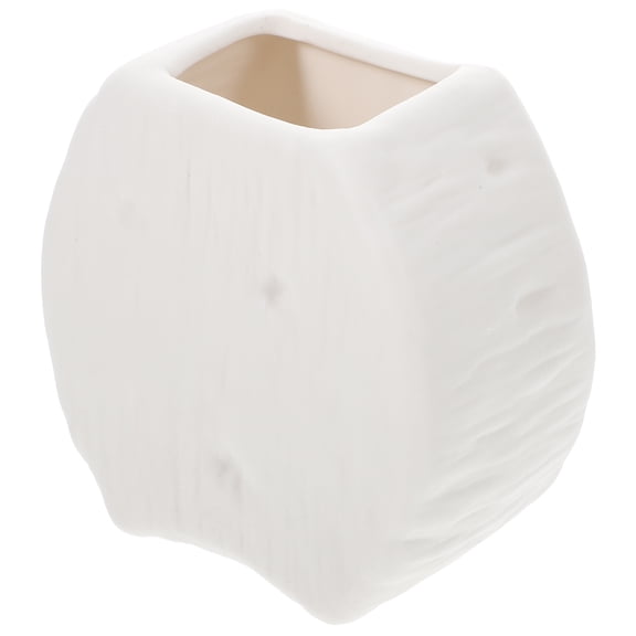 NIAIZEK Modern Curved Ceramic Vase Stylish Minimalist Flower Pot Decorative Planter for Home and Office Decor