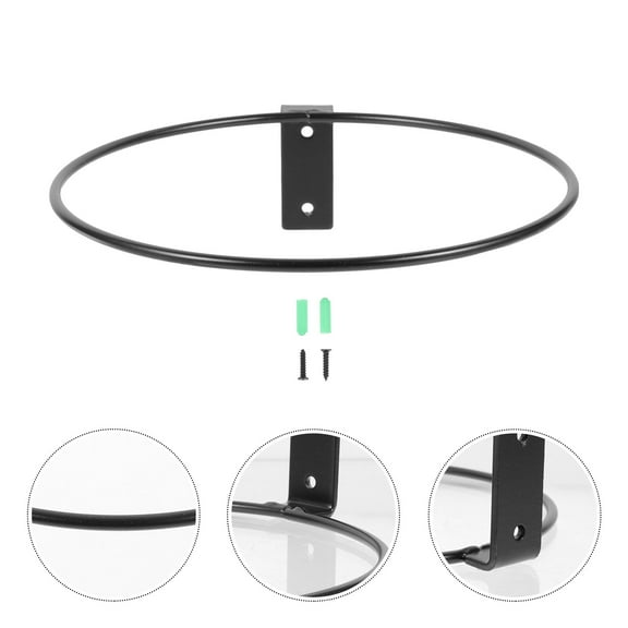 Flowerpot Bracket,Wall Mounted Flower Pot Rack Iron Ring Flowerpot Wall Bracket Planter Holder