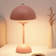 Flowerpot Lamp, Cordless Mushroom Table Lamp,3 Color Stepless Dimmable