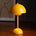 Flowerpot Lamp, Cordless Mushroom Table Lamp,3 Color Stepless Dimmable
