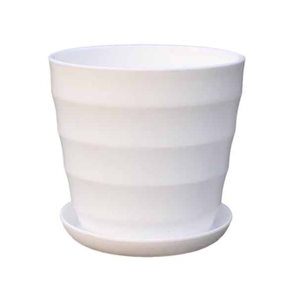 Flowerpot Threaded Plastic Flower Pot Durable and Shock-Resistant Suitable for Balcony, Garden, Patio, Terrace, Indoor and Outdoor Flower and Plant Decoration
