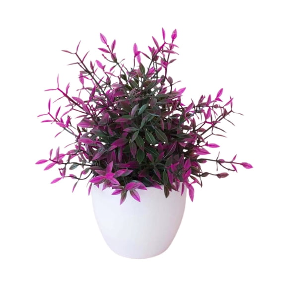 Flowers 17 Leaf Green Ice In Greenery Realistic Potted For Home Indoor Desk Arrangement