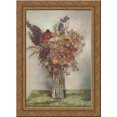 thumbnail image 1 of Flowers 24x18 Gold Ornate Wood Framed Canvas Art by Theophile Steinlen, 1 of 2