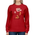 thumbnail image 1 of Flowers Abstract Colorful Sweatshirt Women -Image by Shutterstock, Female Small, 1 of 4
