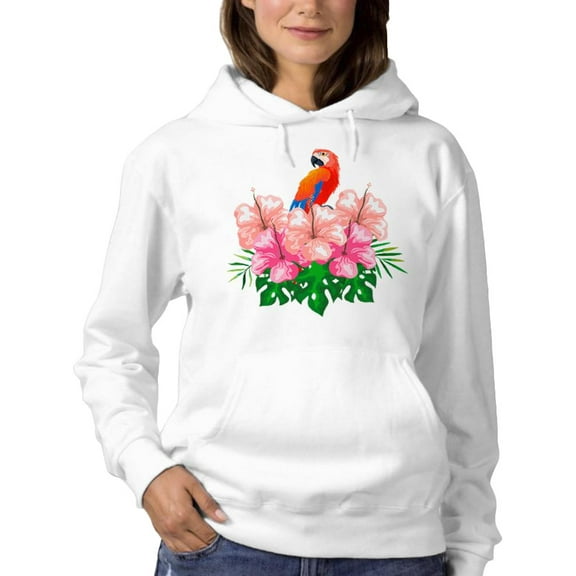 Flowers And A Bird Hoodie Women -SPIdeals Designs, Female Medium