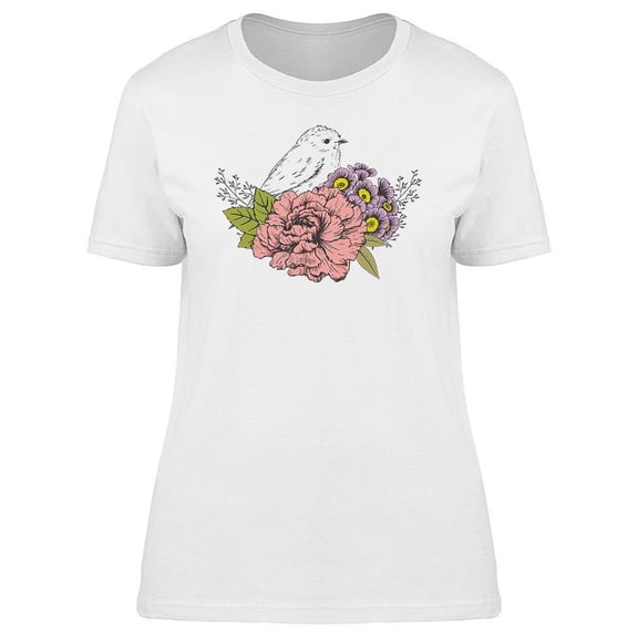 Flowers And Bird Tee Women's -Image by Shutterstock