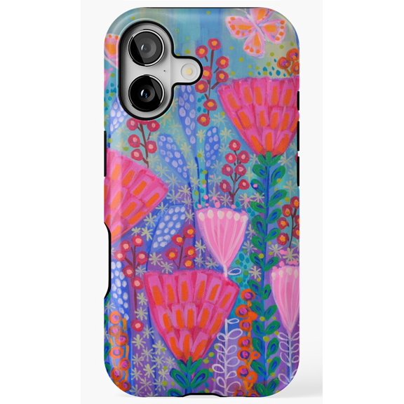 Flowers And Butterflies In Spring Time Art Phone Case for iPhone 17 16 15 14 13 12 11 Pro Max