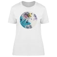 thumbnail image 1 of Flowers And Flying Animals Round T-Shirt Women -Image by Shutterstock, Female Large, 1 of 2
