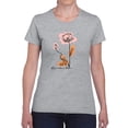 thumbnail image 1 of Flowers And Leaves Lineart T-Shirt Women -Image by Shutterstock, Female 5X-Large, 1 of 4