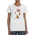 thumbnail image 1 of Flowers And Leaves Lineart T-Shirt Women -Image by Shutterstock, Female Small, 1 of 4