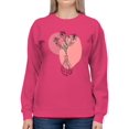 thumbnail image 1 of Flowers And Leaves Vase Lineart Sweatshirt Women -Image by Shutterstock, Female Large, 1 of 4