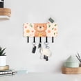 thumbnail image 1 of Flowers Bears Key Holder for Wall Mail Holder Organizer with 5 Key Hooks Wall Mount Key Rack with Shelf, 1 of 6