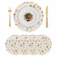 thumbnail image 1 of Flowers Bees Round 13 Inch Placemats Set of 4, Farmhouse Spring Botanical Flowers Leaves HeatResistant Non Slip Place Mats for Dining Table, Wipeable Braided Kitchen Table Mats for Housewarming, 1 of 9