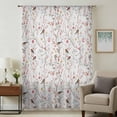 thumbnail image 1 of Flowers Birds Sheer Curtains 45 Inches Long, Spring Botanical Floral Tree Branches Light Filering Curtains, Breathable Simi Curtain Privacy Drapes for Kitchen Bathroom Small Window Treatment, 1 of 9