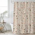 thumbnail image 1 of Flowers Birds Waterproof Shower Curtain, Stall 36"x72" Washable Polyester Fabric Shower Curtains for Bathroom, Country Retro Botanical Floral Branches Decorative Bathtub Curtain Sets with Hooks, 1 of 9