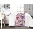 thumbnail image 1 of Flowers Boho Bed Runner, Line Art Wild Meadow Blossoms Pattern Modern Garden Scene Print, Decorative Accent Bedding Scarf for Hotels Homes & Guest Rooms, King, Soft Pink and Dark Purple, by Ambesonne, 1 of 3