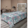 thumbnail image 1 of Ambesonne Flowers Boho Flat Bedding Sheet Soft Top Sheet, Colorful Dahlia Art, Twin XL, Hot Pink Seafoam and White, 1 of 1