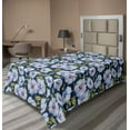 thumbnail image 1 of Ambesonne Flowers Boho Flat Bedding Sheet Soft Top Sheet, Watercolor Jungle Leaf, Twin XL, Lavender Blue Olive Green, 1 of 1