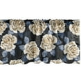 thumbnail image 1 of Flowers Boho Window Valance, Vintage Design of Delicate Rose Pattern Night Forest Feels Exotic Art, Curtain Valance for Kitchen Bedroom with Rod Pocket, 54" X 18", Cream Lavender Blue, by Ambesonne, 1 of 2