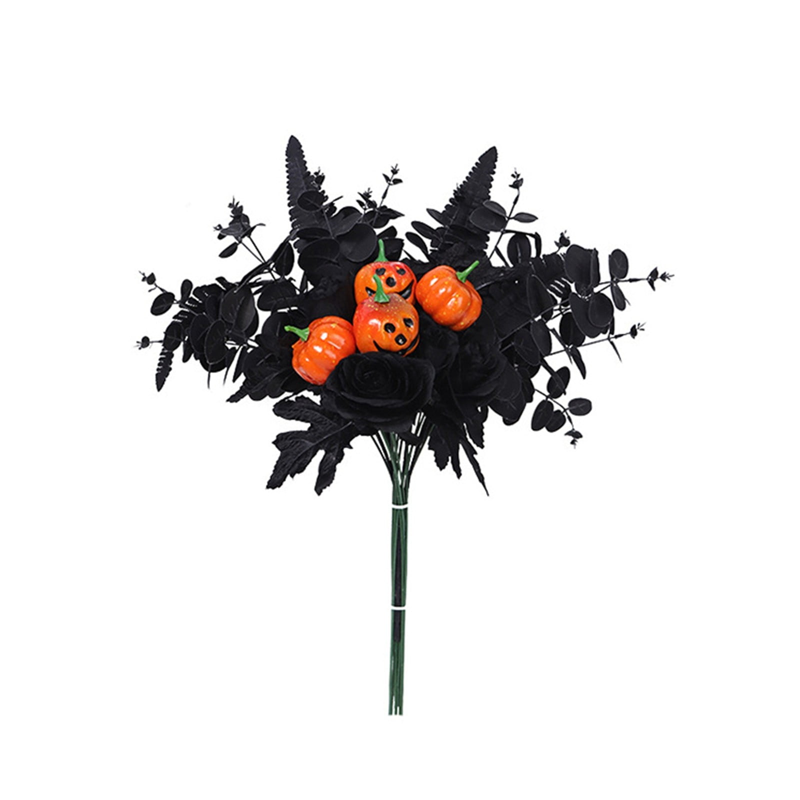Flowers Bottle Flower Bouquet Roses With Pumpkin Black Flowers Bouquet