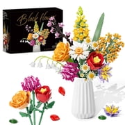 Flowers Building Set, 1070PCS Wildflower Botanical, ABS Flower Kit Toy for Kids Adults Women, Home Decor Gift for Birthday, Christmas, Father's Day