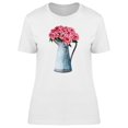 thumbnail image 1 of Flowers Bouquet In A Pitcher T-Shirt Women -Image by Shutterstock, Female x-Large, 1 of 2