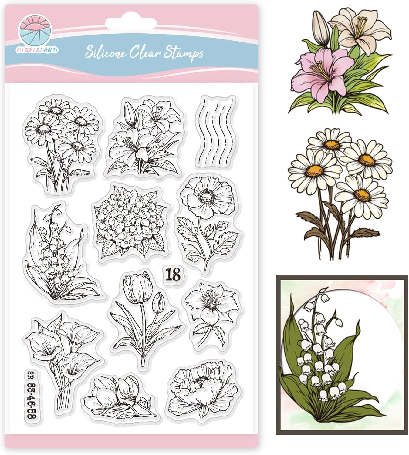Flowers Bouquet Stamps Clear Stamps for Card Making Flowers Tulips ...