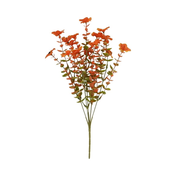 Flowers Branch Autumn Flowering Purple Sunset - Elegant Interior Decoration for Homes and Aquatic and Festival, 14.5 in, Orange