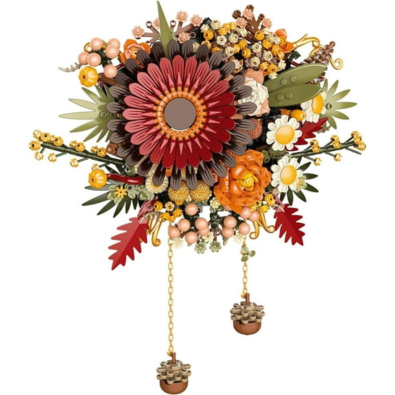 Flowers Building Sets for Adults, 800 Pcs Artificial Flowers Botanical Collection Blocks Kit, Dried Flower Centerpiece,Wall Dcor, Home Dcor,Mother's Day Birthday Gifts for Adults Kids 8+